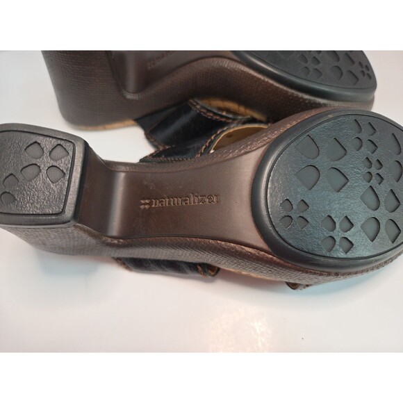 Naturalizer N5 Comfort Style Denton Sz 7N High heeled slip on leather sandals - Picture 10 of 11